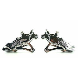 PartzBiz HD 688837 - Custom Chrome Smooth Black Plus +2 Fork Boots 8.5" Upper Slider Covers 84-13 | 688837