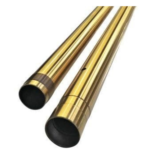 PartzBiz HD: 4420136-Custom Cycle 710075 Gold Inverted Fork Tubes 43mm 24.5 Harley & Custom