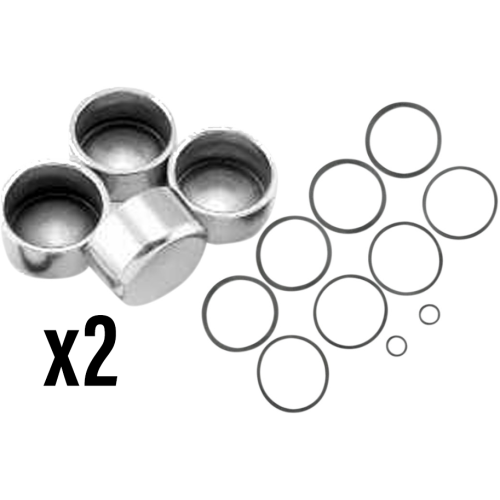 PartzBiz HD: 4419247-Cycle Craft 8-Piston Caliper Piston Seal Rebuild Kit Rep OE 4431300 Harley 00-07