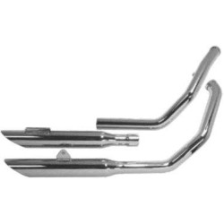 PartzBiz HD MU99982 - Cycle Shack PHD-230TO Chrome 2 ” Turn Out Exhaust Pipes Sportster XL '04+ ท่อลาก 2 เป็น 2 สมรรถนะสปอร์ต