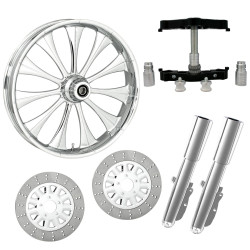 PartzBiz HD CYNICAL-DUAL-CHR-KIT-PCKG - Cynical Chrome 23" Wheel Tire Dual Rotors w/ Raked Triple Trees Lowers & Sliders | CYNICAL-DUAL-CHR-KIT-PCKG PartzBiz HD CYNICAL-DUAL-CHR-KIT-PCKG - Cynical Chrome 23" Wheel Tire Dual Rotors w/ Raked Triple Trees Lowers & Sliders | CYNICAL-DUAL-CHR-KIT-PCKG