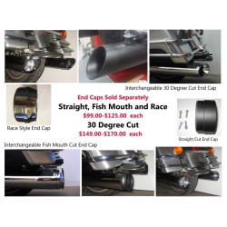 PartzBiz HD DD650Z-31T - D&D Black Milwaukee 8 M8 Billet Cat 2:1 2 Into 1 Exhaust Harley FLH 17-18 650Z-31T