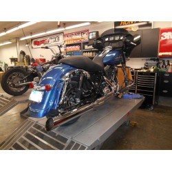 PartzBiz HD DD556Z-32L - D&D Chrome Boss Fat Cat 2-1 ท่อไอเสีย Slant Cut Harley Touring 09-16 Perforated Baffle - 556Z-32L