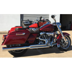 PartzBiz HD DD650Z-32T - D&D Chrome M8 Billet Cat 2:1 2 Into 1 Exhaust สำหรับ Harley Touring 2017 FLH/T
