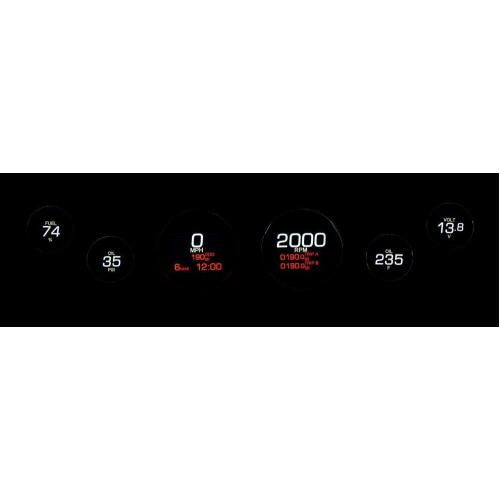 PartzBiz HD: 4419016-Dakota Digital Black MLX-8604-K Plug-In 6 LED เกจคลัสเตอร์ Harley FLH/T 04-13 PartzBiz HD: 4419016-Dakota Digital Black MLX-8604-K Plug-In 6 LED เกจคลัสเตอร์ Harley FLH/T 04-13