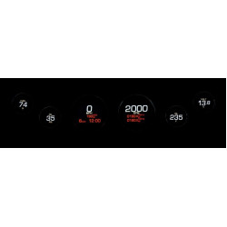 PartzBiz HD DS22120748 - Dakota Digital Black MLX-8696-K Plug-In 6 LED Gauge Cluster Harley FLH/T 96-03 PartzBiz HD DS22120748 - Dakota Digital Black MLX-8696-K Plug-In 6 LED Gauge Cluster Harley FLH/T 96-03
