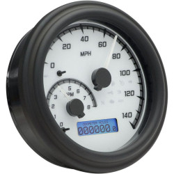 PartzBiz HD TR211637 - Dakota Digital สีขาว/สีเทา & สีดำ MVX Analog Gauge Speedo Tach Harley 96-03 | MVX-2002-WG-K PartzBiz HD TR211637 - Dakota Digital สีขาว/สีเทา & สีดำ MVX Analog Gauge Speedo Tach Harley 96-03 | MVX-2002-WG-K