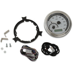 PartzBiz HD DS22120509 - Dakota Digital สีขาว/เทา & Chrome MVX FatBob Analog Digital 4 1/2 Gauge Harley | MVX-2004-WG-C PartzBiz HD DS22120509 - Dakota Digital สีขาว/เทา & Chrome MVX FatBob Analog Digital 4 1/2 Gauge Harley | MVX-2004-WG-C