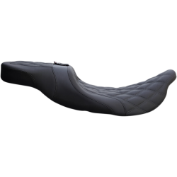 PartzBiz HD DS08011137 - Danny Gray Airhawk Weekday 2-up XL Harley Seat DD Stitch W/Backrest Option 08-21 FL | 21-420DIAAIR
