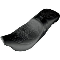 PartzBiz HD WP830-0343 - Danny Gray AirHawk Weekday 2-Up XL Seat W Backrest Receptacle Harley FLH/T 08-15 | Danny Gray