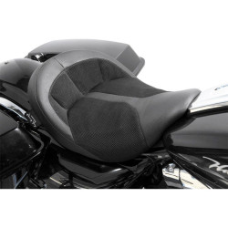 PartzBiz HD WP830-0103 - Danny Gray BigIST Air Black Leather Solo Wide Saddle Seat Harley Touring 08-15 | Danny Gray