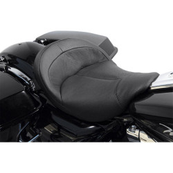 PartzBiz HD WP830-0100 - Danny Gray BigIST Air Black Vinyl Solo Wide Saddle Seat for Harley Touring 08-15 | Danny Gray