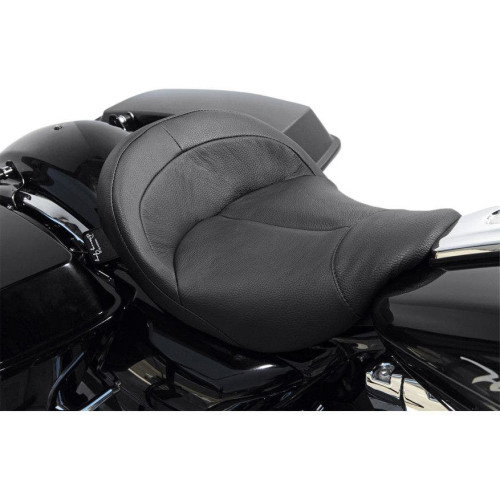 PartzBiz HD: 4418923-Danny Gray BigIST Air Black Vinyl Solo Wide Saddle Seat for Harley Touring 08-15 | Danny Gray