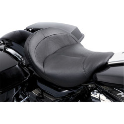 PartzBiz HD WP830-0106 - Danny Gray BigIST Black Leather Solo Wide Saddle Seat Harley Touring 08-15 | Danny Gray