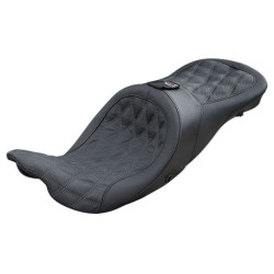 PartzBiz HD WP830-0156 - Danny Gray Black Airhawk Longhaul 2 Up XL Optional Backrest Seat 08-21 Harley FL 0801-1148 08011148
