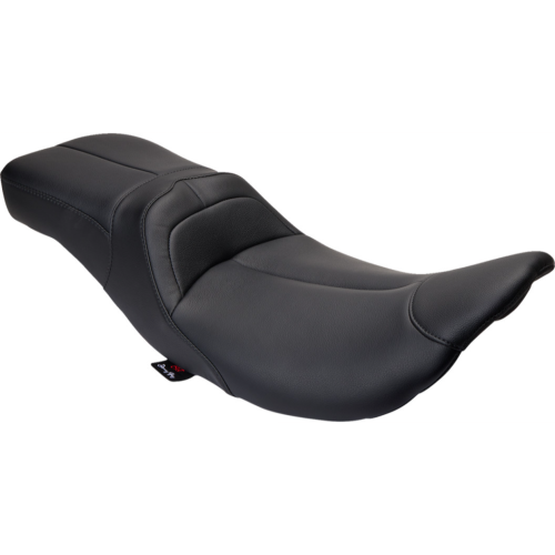 PartzBiz HD: 4418902-Danny Grey LowIST 2-up Harley Seat หนังสีดำ สำหรับ 08-23 FL | FA-DGE-0290