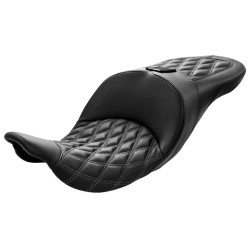 PartzBiz HD WP830-0161 - Danny Gray Tourist Tall 2-Up Seat Leather Diamond Stitch Harley Touring 08-20 PartzBiz HD WP830-0161 - Danny Gray Tourist Tall 2-Up Seat Leather Diamond Stitch Harley Touring 08-20