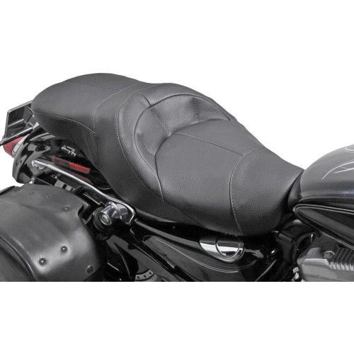 PartzBiz HD: 4418859-เบาะหนัง Danny Grey Tristair 2 ที่นั่ง ตะเข็บเรียบ Harley Sportster 04-18