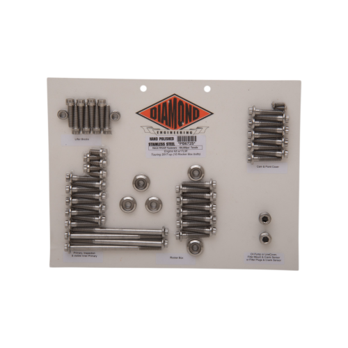PartzBiz HD: 4418729-เพชร 12 จุดสแตนเลสขัดเงาเครื่องยนต์ Bolt Kit สำหรับ Harley Touring M8 FLH FLT 17- PartzBiz HD: 4418729-เพชร 12 จุดสแตนเลสขัดเงาเครื่องยนต์ Bolt Kit สำหรับ Harley Touring M8 FLH FLT 17-
