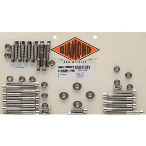 PartzBiz HD: 4418735-Diamond Engineering OEM Polished Stainless Steel Engine Bolt Kit Sportster 04-15 | DE8510P PartzBiz HD: 4418735-Diamond Engineering OEM Polished Stainless Steel Engine Bolt Kit Sportster 04-15 | DE8510P
