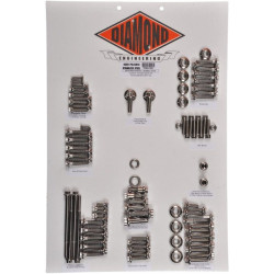 PartzBiz HD DS24011149 - Diamond Engineering PB670S Stainless 12 Point Engine Bolt Kit Harley FLH/T M8 best new upgrade replacement touring bagger dresser transmission drivetrain hardware fasteners PartzBiz HD DS24011149 - Diamond Engineering PB670S Stainless 12 Point Engine Bolt Kit Harley FLH/T M8 best new upgrade replacement touring bagger dresser transmission drivetrain hardware fasteners