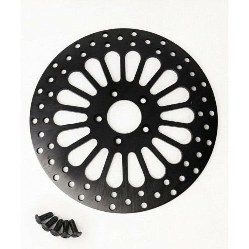 PartzBiz HD: 4418666-DNA Black Super Spoke Single Front 11.5 Disc Rotor Only Harley Touring Softail XL Dyna