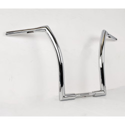 PartzBiz HD M-HB-4008 - DNA Chrome 18 ” Rise Monster Wide Ape Hanger Fat Bars 1.5 ” แฮนด์บาร์ Harley 96-Up davidson Touring Softail Dyna road king low boy bob fat slim M-HB-4006