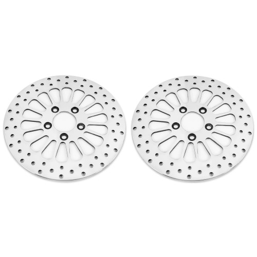 PartzBiz HD: 4418489-DNA Polished Super Spoke Single Front & Rear 11.5 Disc Rotors Harley Softail Dyna XL | M-RT-2102 PartzBiz HD: 4418489-DNA Polished Super Spoke Single Front & Rear 11.5 Disc Rotors Harley Softail Dyna XL | M-RT-2102