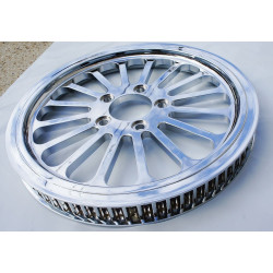 PartzBiz HD M-PL-0165 - DNA Super Spoke Chrome 65 Tooth X 1 1/2" Rear Pulley Superspoke Custom Harley H PartzBiz HD M-PL-0165 - DNA Super Spoke Chrome 65 Tooth X 1 1/2" Rear Pulley Superspoke Custom Harley H