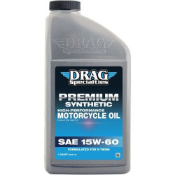 PartzBiz HD DS36010782 - Drag 1 US Quart 15W60 น้ำมันเครื่องสังเคราะห์แท้สมรรถนะสูงสำหรับ V-Twin