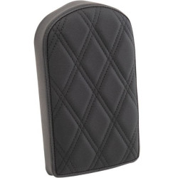 PartzBiz HD DS08220440 - Drag 10 ” Sissy Bar Pad Black Double Diamond Vinyl Harley & Custom 0822-0440