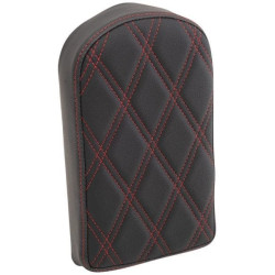PartzBiz HD DS08220442 - Drag 10 ” Sissy Bar Pad Red Double Diamond Vinyl Harley & Custom 0822-0442