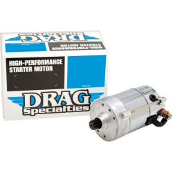 PartzBiz HD DS801006 - Drag 1.4kw Chrome ประสิทธิภาพสูง Hitachi Starter Harley Pre-89 Big Twin | 80-1006 เปลี่ยน OEM 31570-73