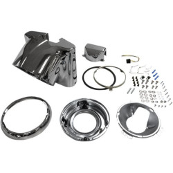 PartzBiz HD DS20011481 - Drag 2001-1481 Chrome Nacelle ชุดไฟหน้า 01-17 Harley Softail FLST 2001-1481 20011481