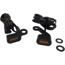 PartzBiz HD DS20402142 - Drag 2040-2142 Black Amber Lens LED Handlebar Marker Light 09-18 Harley FL FX 20402142 PartzBiz HD DS20402142 - Drag 2040-2142 Black Amber Lens LED Handlebar Marker Light 09-18 Harley FL FX 20402142