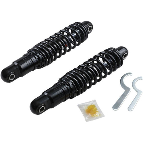 PartzBiz HD: 4418302-Drag Black 12” โช้คปรับระดับสูง-ต่ำระดับพรีเมียมสำหรับ Harley 99-17 PartzBiz HD: 4418302-Drag Black 12” โช้คปรับระดับสูง-ต่ำระดับพรีเมียมสำหรับ Harley 99-17