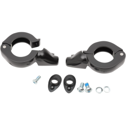 PartzBiz HD DS20201268 - ลาก Chrome 39 มม. แคลมป์ไฟเลี้ยวส้อม Mounts Harley และเมตริกกำหนดเอง