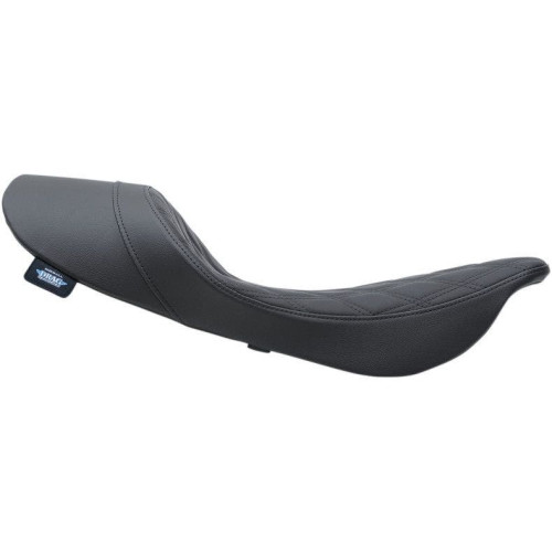 PartzBiz HD: 4418270-Drag Specialties 0801-1159 Black Diamond Stitched Low Pro Solo Seat 97-07 Harley touring road king street glide custom saddle อัพเกรด
