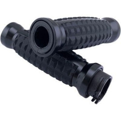 PartzBiz HD DS06302642 - Drag Black Grenade Aluminum Soft Rubber 1" Hand Grips Harley Touring TBW 0630-2642 PartzBiz HD DS06302642 - Drag Black Grenade Aluminum Soft Rubber 1" Hand Grips Harley Touring TBW 0630-2642