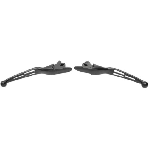 PartzBiz HD: 4418229-Drag Black Slotted มือเบรคและคันคลัตช์ไฮดรอลิก 17-18 Harley Touring 0610-1956