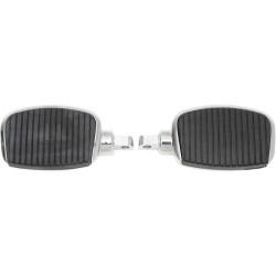 PartzBiz HD DS16210722 - Drag Chrome 3" Floorboards Rubber Pads w/ Male Peg Mounts for Harley or Metric | 1621-0722 PartzBiz HD DS16210722 - Drag Chrome 3" Floorboards Rubber Pads w/ Male Peg Mounts for Harley or Metric | 1621-0722