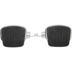 PartzBiz HD DS16210724 - Drag Chrome 4” แผ่นยางปูพื้นพร้อมหมุดตัวผู้สำหรับ Harley หรือระบบเมตริก | 1621-0724