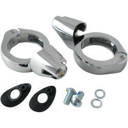 PartzBiz HD DS20201271 - Drag Chrome 41mm Fork Turn Signal Clamp Mounts Harley & Metric Custom PartzBiz HD DS20201271 - Drag Chrome 41mm Fork Turn Signal Clamp Mounts Harley & Metric Custom