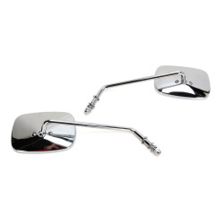 PartzBiz HD DS06400982 - Drag Chrome OEM สไตล์สี่เหลี่ยมผืนผ้ากระจกก้านยาว OEM เปลี่ยนสำหรับ Harley PR | 0640-0982 PartzBiz HD DS06400982 - Drag Chrome OEM สไตล์สี่เหลี่ยมผืนผ้ากระจกก้านยาว OEM เปลี่ยนสำหรับ Harley PR | 0640-0982