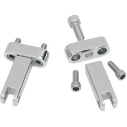 PartzBiz HD DSDS243659 - ลากแผ่นพื้นผู้โดยสาร Chrome ไปยัง Peg Conversion Mounts Harley Touring FLH/T