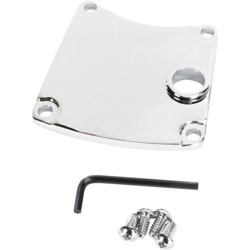 PartzBiz HD: 4418085-ฝาครอบตรวจสอบโซ่หลัก Drag Chrome Plated Harley FXR 85-94 Repl 60642-85 | 1107-0389 ตัวแทน OEM 60642-85