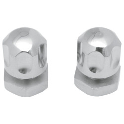 PartzBiz HD DS08200037 - ลาก Chrome Six-Shooter Solo Seat Mount Knob Nuts Harley Touring 99-20