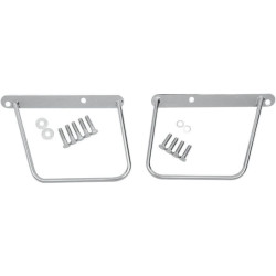 PartzBiz HD DSDS110846 - ลาก Chrome Steel Saddlebag Support Brackets Plate Mount Harley 84-99 Softail | DS-110846 เปลี่ยน OEM 91790-84