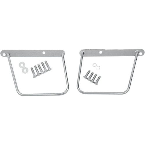 PartzBiz HD: 4418048-Drag Chrome Steel Saddlebag Support Brackets Plate Mount Harley 84-99 Softail | DS-110846 Repl OEM 91790-84 PartzBiz HD: 4418048-Drag Chrome Steel Saddlebag Support Brackets Plate Mount Harley 84-99 Softail | DS-110846 Repl OEM 91790-84