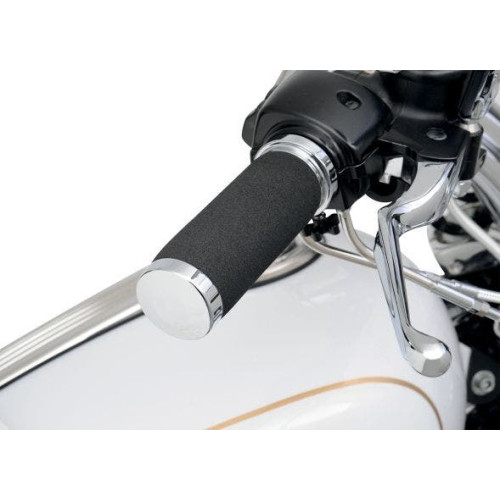 PartzBiz HD: 4418024-Drag DS-243122 Chrome Sundance Grips 99-17 Harley Big Twin 86-18 XL 